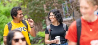 students on campus
