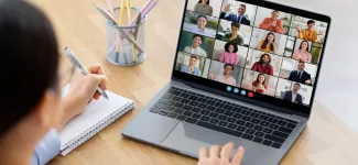 someone using a laptop