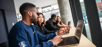 UBC Students using IT services on laptop