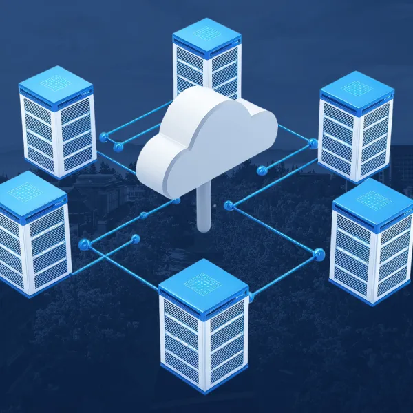 Depiction of interconnected technology systems